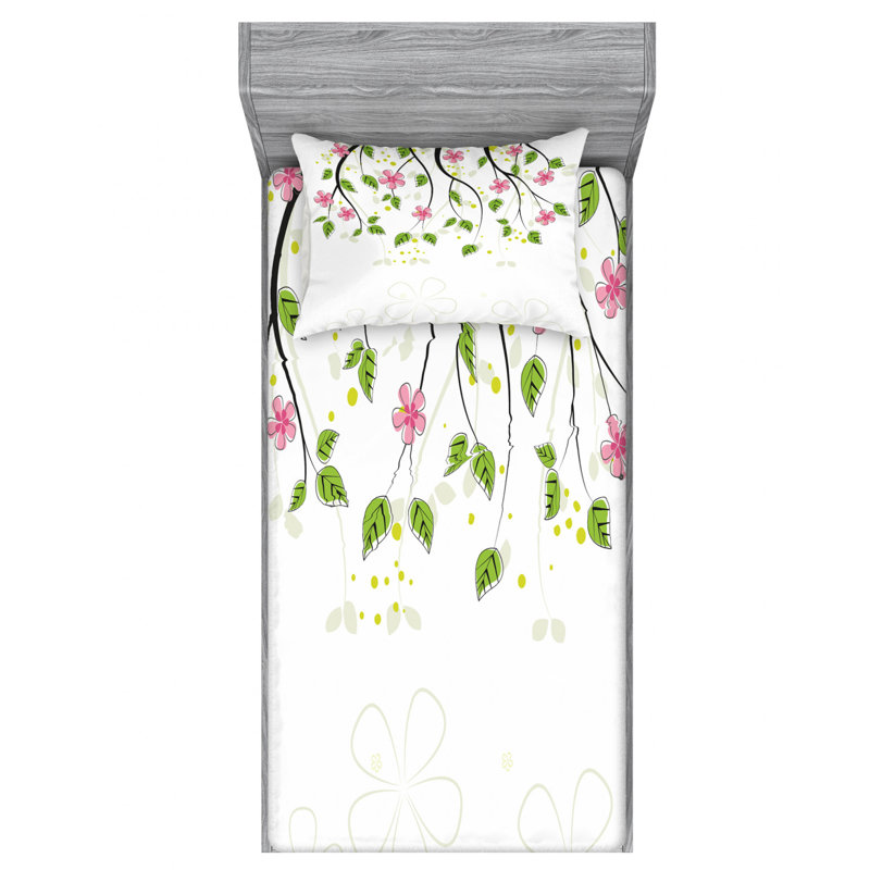 Microfiber Sheet Set, Twin Sheet Set with Fitted Sheet
