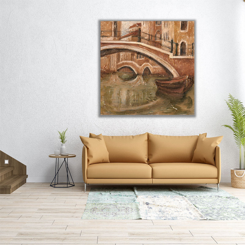 Canal View I - reproduction d'art sur toile, H 12 po x l 12 po