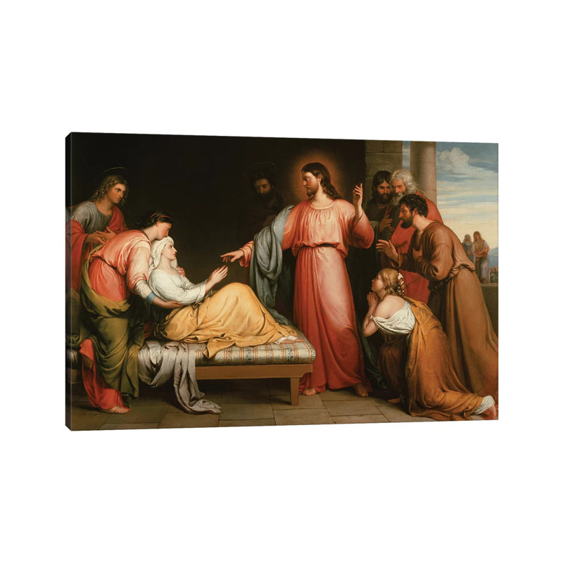 Christ Healing The Mother Of Simon Peter by John Bridges - Wrapped Canvas Gallery-Wrapped Canvas Giclée