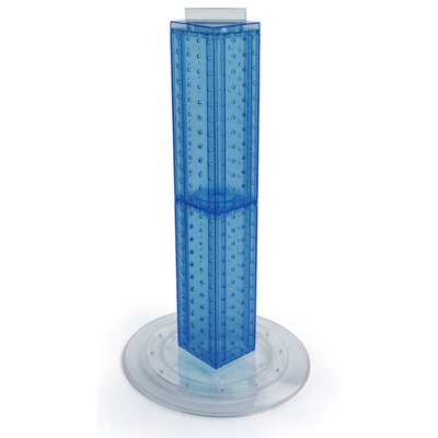 Four-sided 4"W x 24"H Pegboard Tower with Revolving 14.5" Base