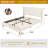 Deeb Luxury Corduroy Upholstered Platform Bed Frame - Modern Wingback Design,No Box Spring Needed, Noise-Free-1911900083-2001620277