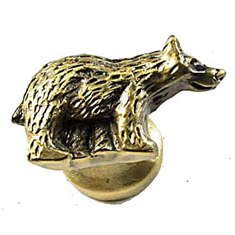 Poignée Wildlife, Laiton antique, Orienté vers le côté droit