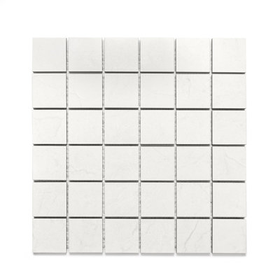 Carrelage mosaïque en porcelaine mat Cordoba Soft 5 x 5 cm pour planchers et murs