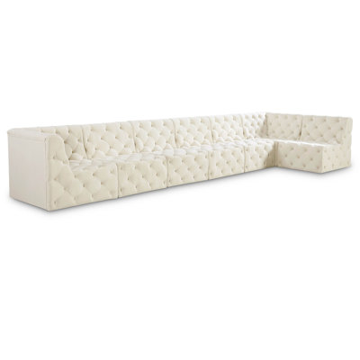 Klecka Velvet L-Shaped Sectional Reversible