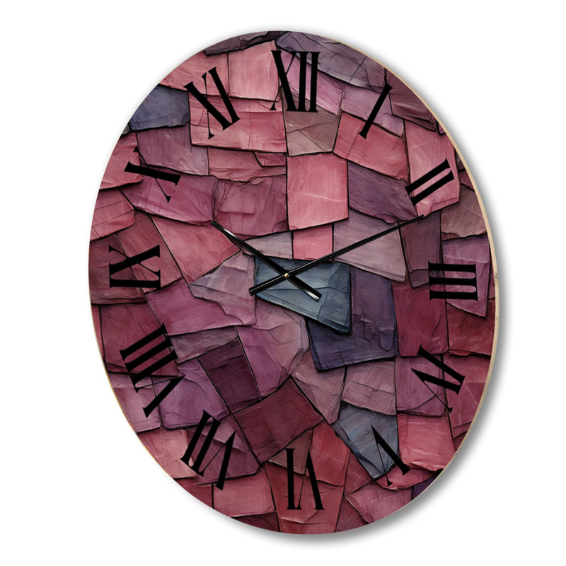Horloge murale en bois massif Tamsin, Moyenne