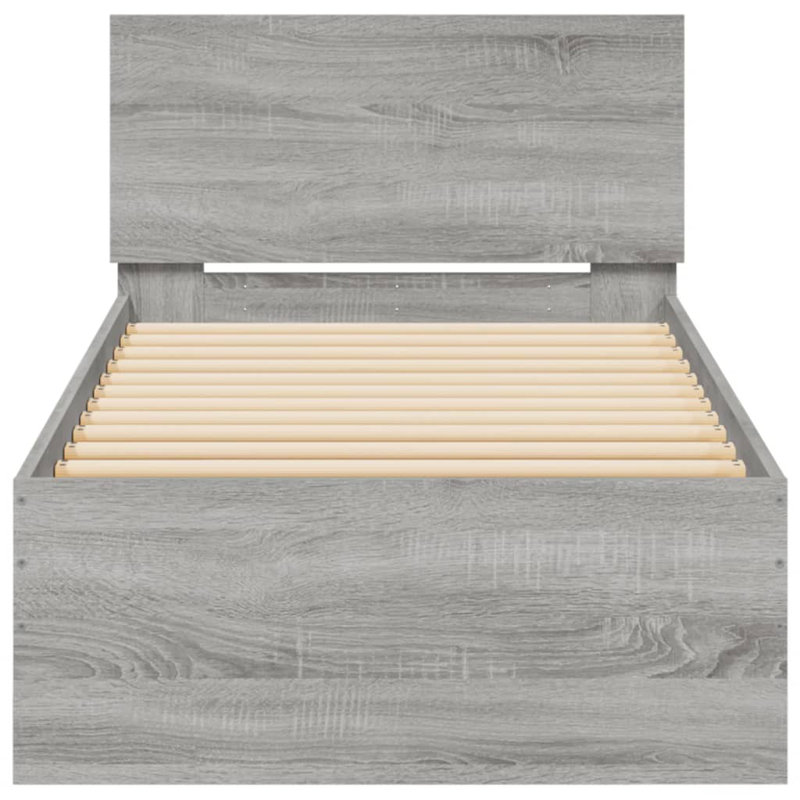 EU Single - 90 x 200 cm Bed, Grey Sonoma