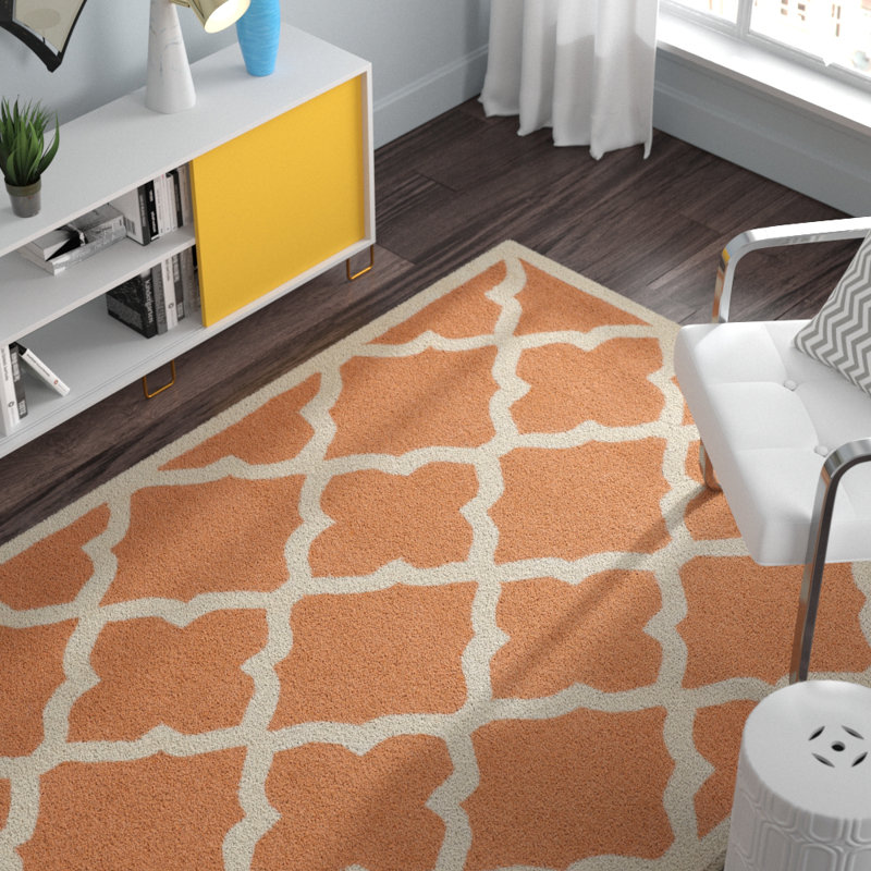 Cannen Hand Tufted Wool Geometric Rug, Rectangle 8' x 10'