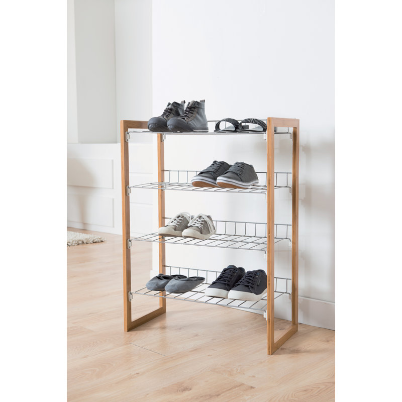 12 Pair Stackable Shoe Rack