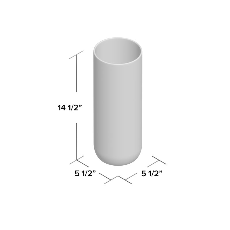 Libra Glass Table Vase, 14.5" H x 5.5" W x 5.5" D	