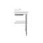 Cheviot Products Évier de salle de bain Essex 24 po avec débordement et base console en métal 31 po-17756040-17756041