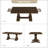 Vitti Farmhouse  Rectangular 86'' L x 38''W Trestle Dining Table  Solid Wood Desktop With 2 Drawers-93602425