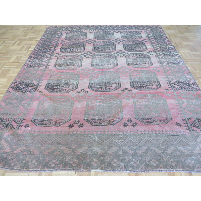 Tapis bokara turc rétro noué à la main 6 pi 8 po x 8 pi 5 po 9E8C4E7B6BB344ECA1B540E5195D4717