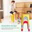Paquet de 6 tabourets empilables colorés en plastique, tabouret portatif sans dossier pour salle de classe, bureau à domicile d'école-126131323-120890301