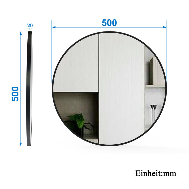 Hyginos Round Mirror, 50cm H x 50cm W