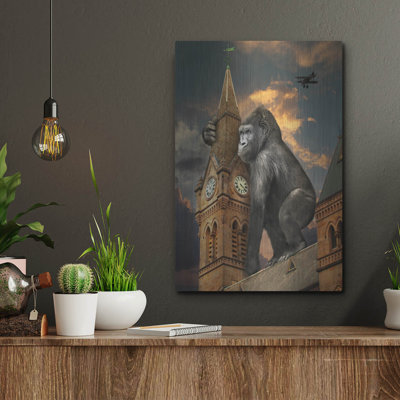 «Kong Burg» par John Hovenstine, art mural en métal, 12 po x 16 po