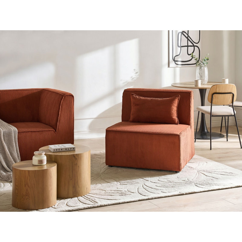1 Seater Corduroy Seating Component, Left Hand Facing