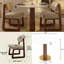 Ensemble de table de salle à manger 33,5 pouces moderne avec plateau en pierre, piédestal en bois massif et chaises réglables rembourrées-2009118693