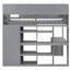 Lit mezzanine simple gris avec options de construction et de rangement - Lit multiple et stable-444716185