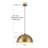 2-Light 16"  Gold Hammered Dome Industrial Pendant Light Fixtures for Kitchen Island -117443821
