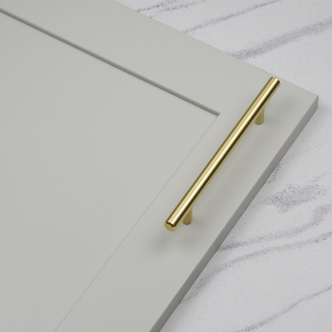 Handle & Home 128mm Brushed Brass Bar Handle Cabinet Handle Drawer Cupboard Hardware - Image 3
