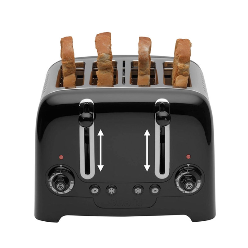Dualit Lite 1.5L Kettle with 4 Slice Toaster Black