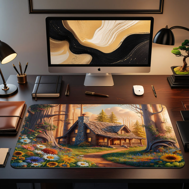 Polyester Desk Pad, 14.4x12.1