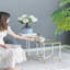 Ensemble de 2 tables d'appoint à miroir