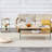 Three-tier side table and bunk coffee table set with mdf wood stickers, tempered glass, and ample storage space