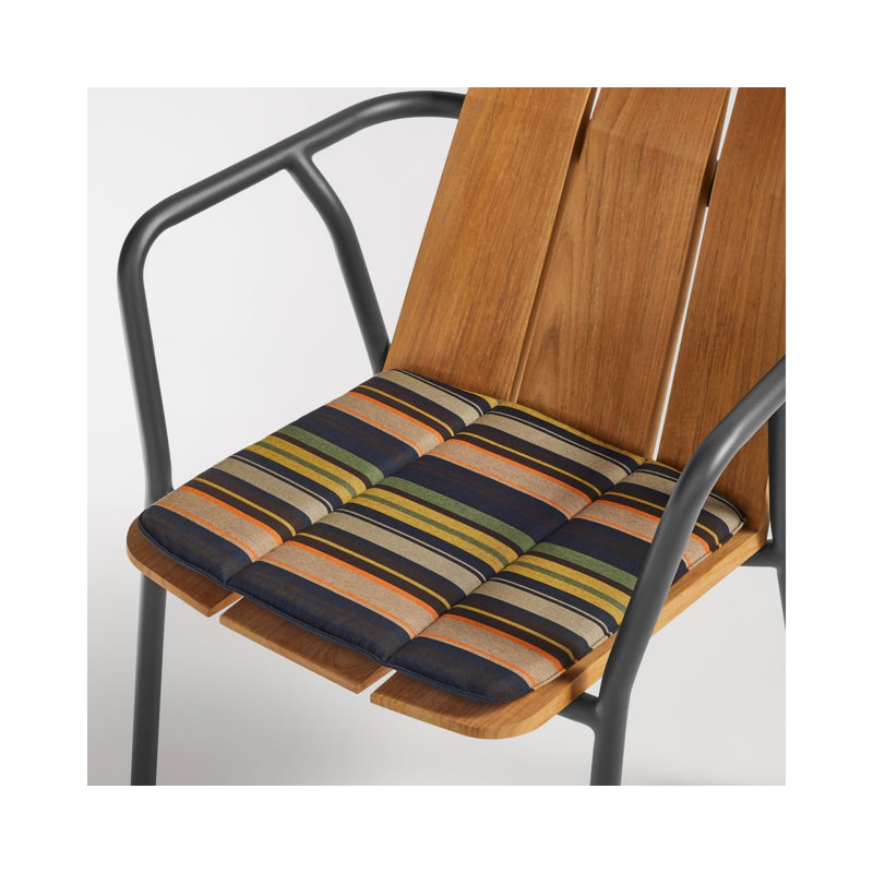 Coussin de siège d'extérieur hors ligne, Bleu / jaune Sunbrella®