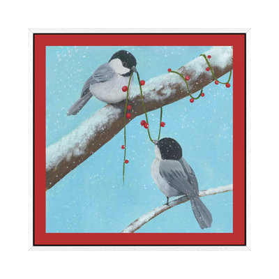 Chickadee Christmas Collection J 1 Piece Wall Art on Canvas