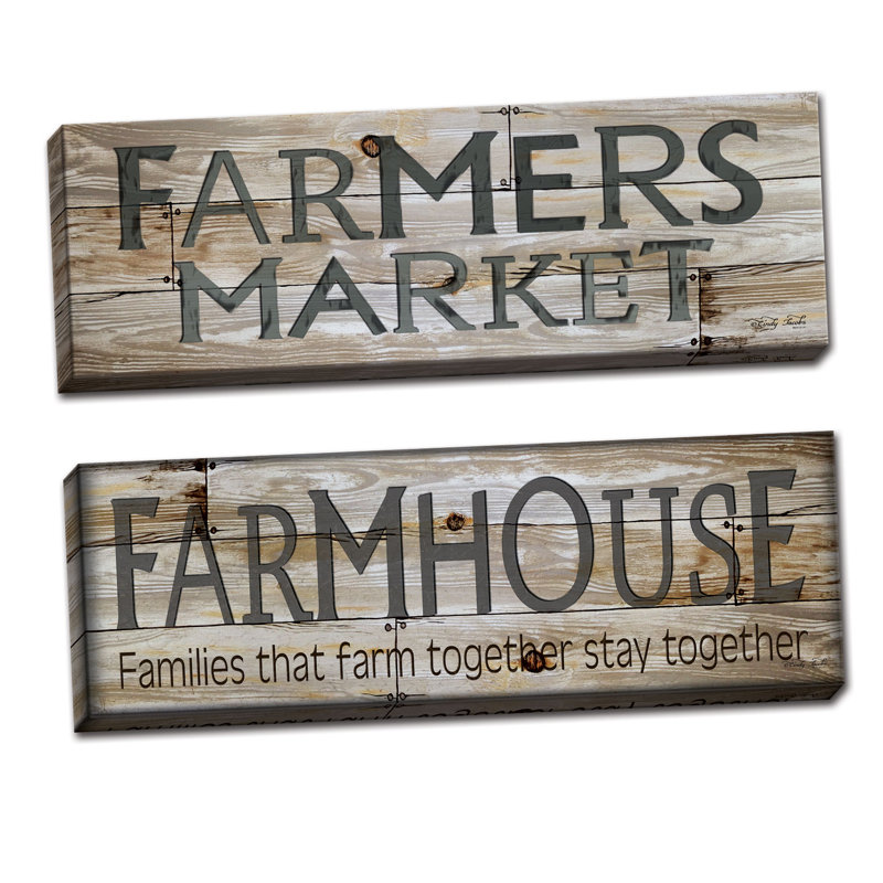 " Farmer " 2 - Pieces, 12" H x 36" W x 0.75" D, Wrapped Canvas