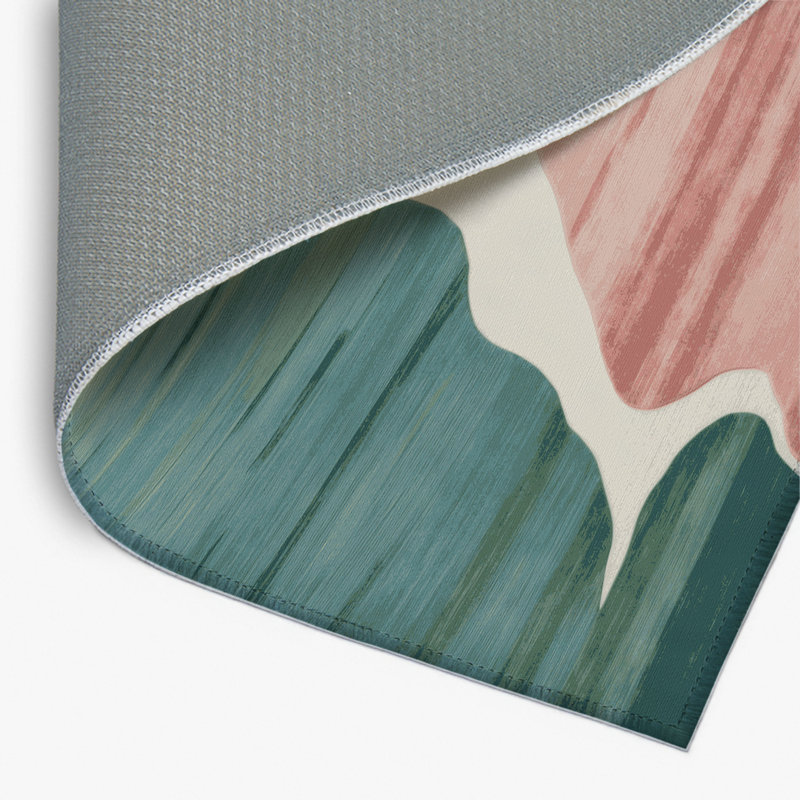 Watercolor Gray Indoor and Outdoor Area Rug, Rectangle 4' x 6'