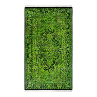Weirsky One-of-a-Kind 3'2" X 5'4" New Age Wool Area Rug Green