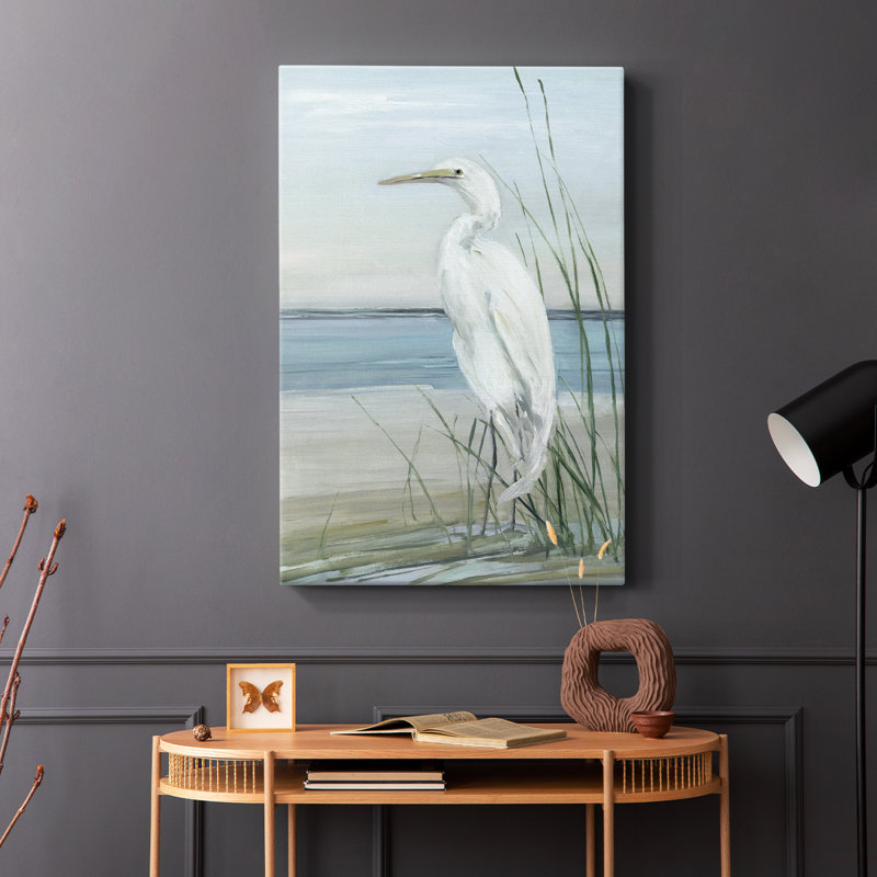 Héron Summertime II - Cavas enveloppés de galerie, H 18 po x l 12 po