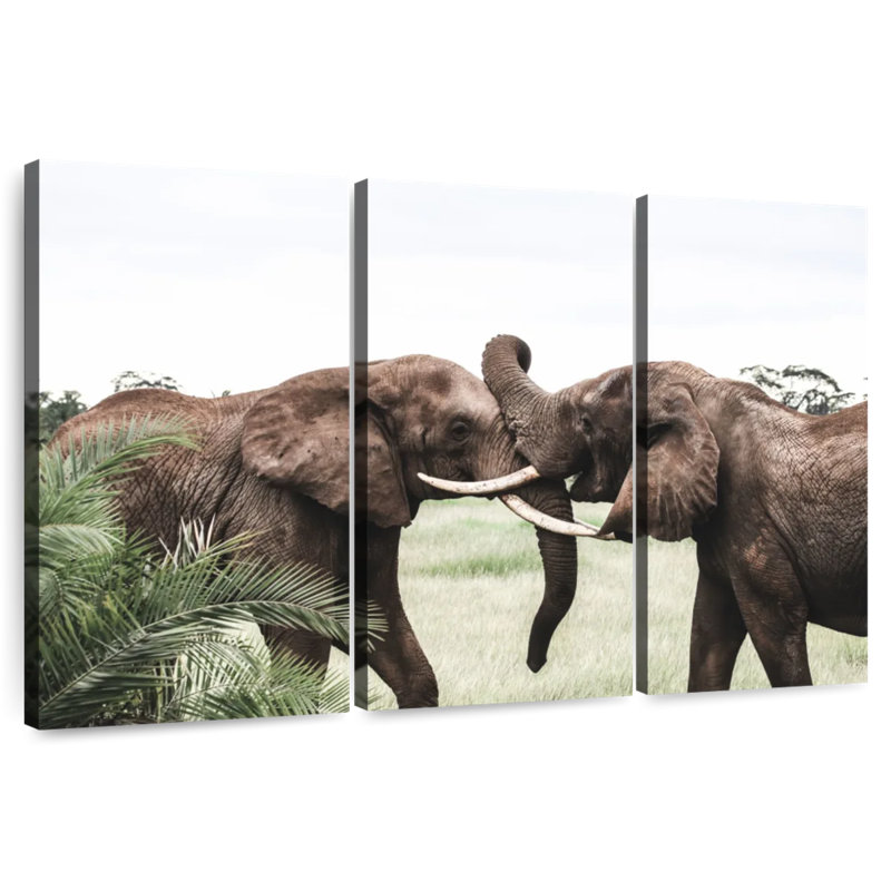 Playing Elephants, 42" H x 65" W