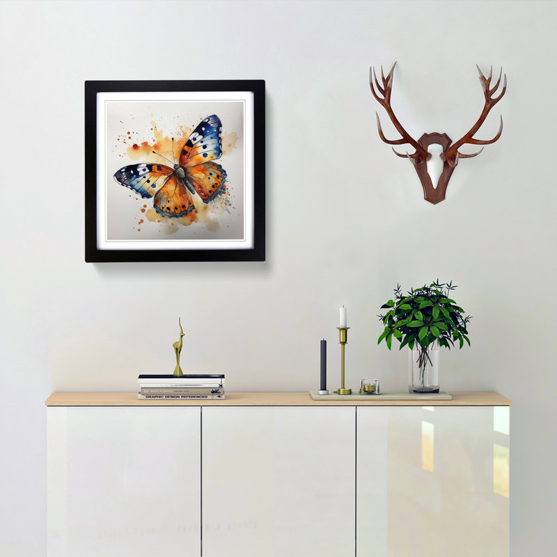Single Picture Frame Print on Wood, Black