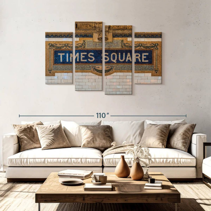 Lynelle Mosaic Times Square Sign, 48" H x 75" W