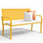Banc d'extérieur classique en métal (jaune)-526304058