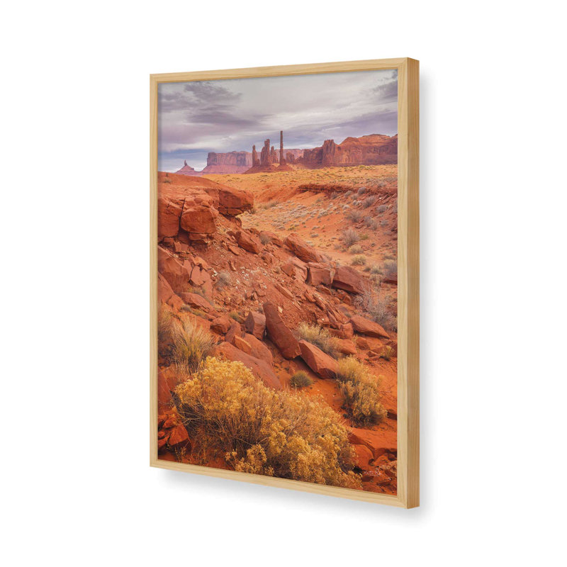 «Out West» par Martin Podt, reproduction d'art, 20 W x 30 H, Tan, Framed Print