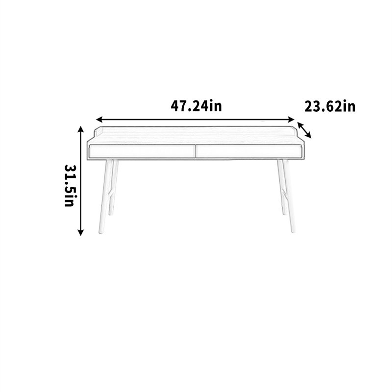 Pieds de rangement en bois massif, H 31,5 po x l 47,24 po x P 23,62 po