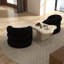 Fauteuil demi-tonneau rembourré et pivotant-583774002