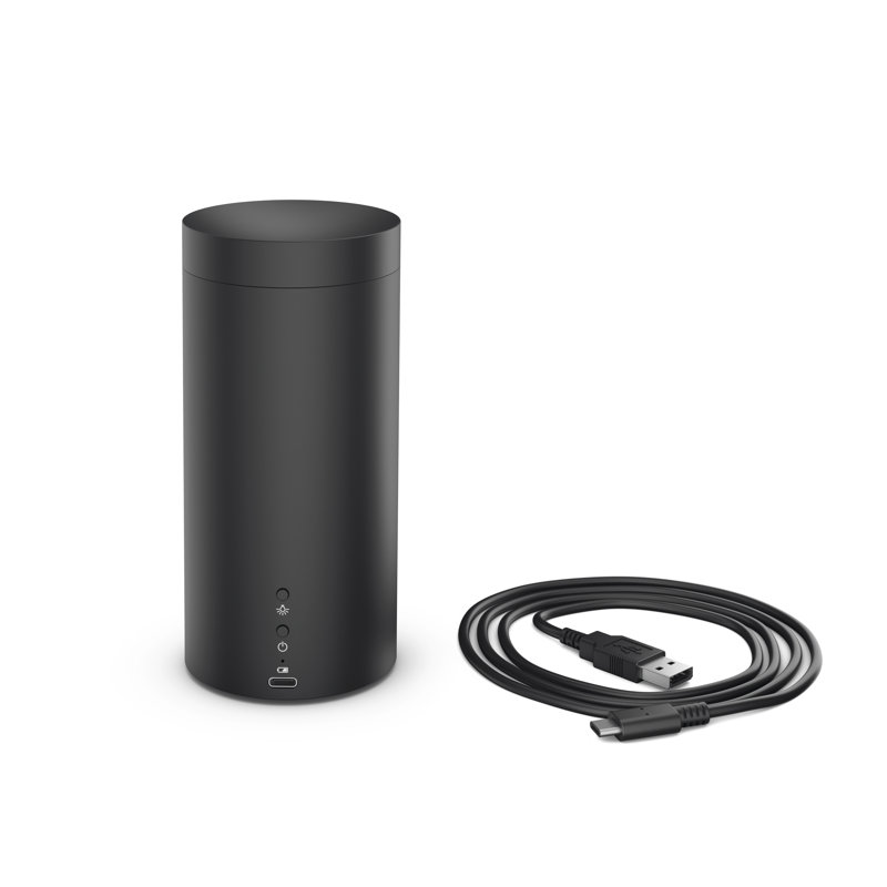 Stadler Form Lucy, Essential Oil Aroma Diffuser with Flame Effect and 7 Hours Battery Time, Black