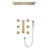 Taranto Touch Panel Thermostatic Ceiling Shower LED Rainfall with Remote Water Column