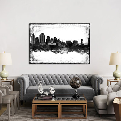 Sacramento Black & White Film 1 Piece Wrapped Canvas Wall Art