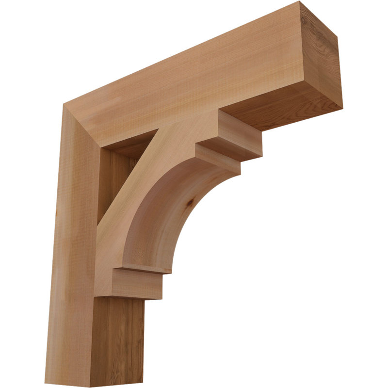 Support lisse en bloc de cèdre rouge occidental l 5 1/2 po x P 24 po x H 24 po, Cèdre rouge de l'Ouest (lisse)