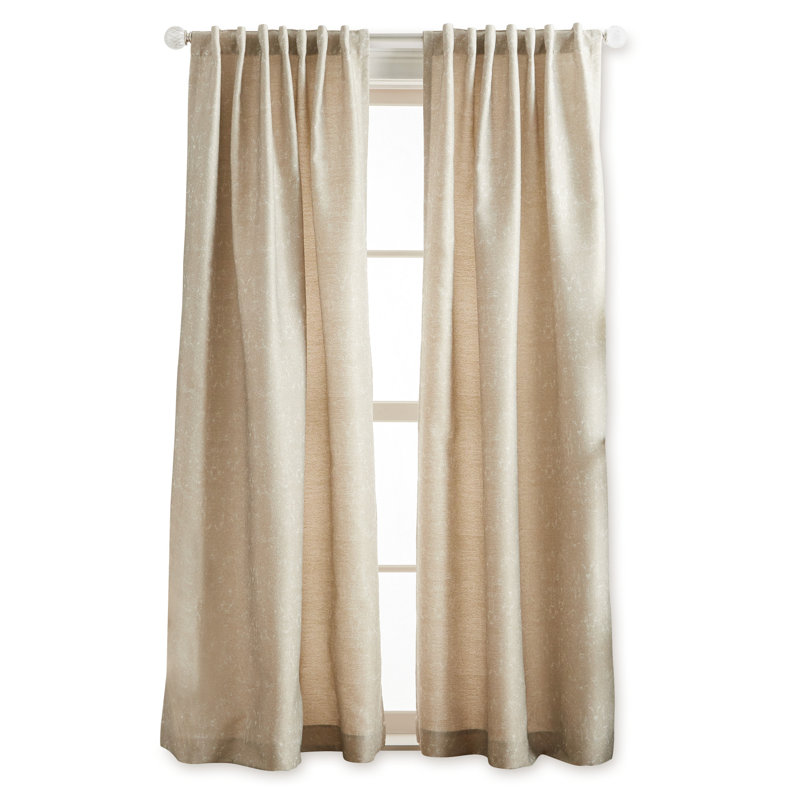 Paire de rideaux semi-transparents avec passe-tringle Fresco, l 50 po x L 95 po