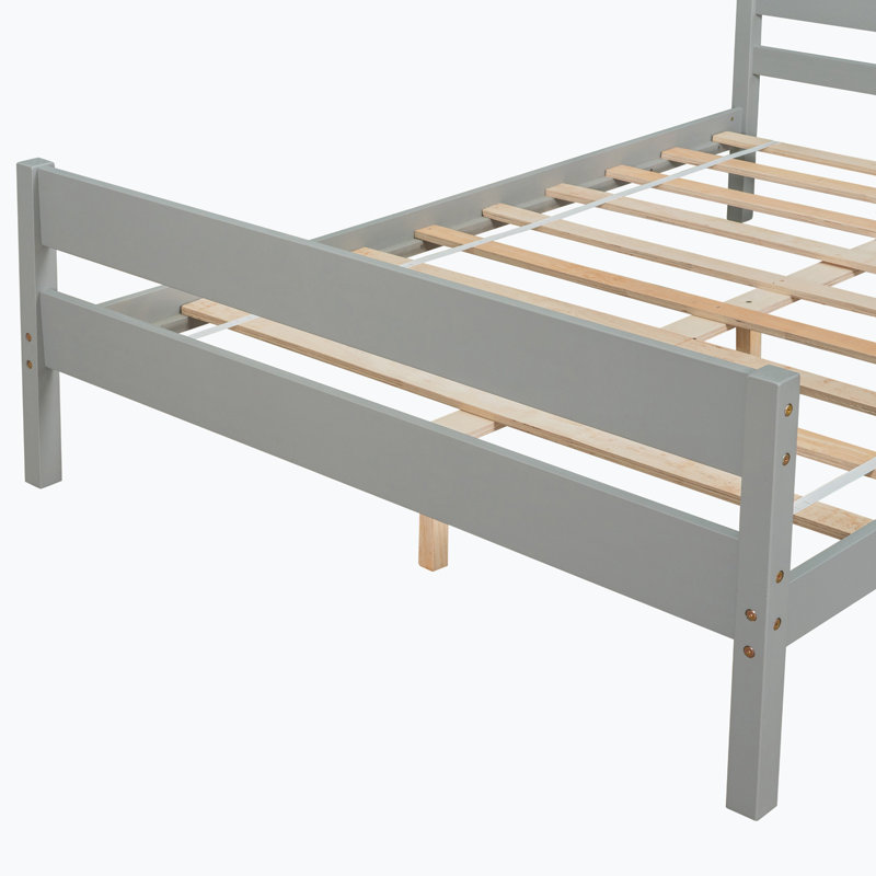 Base de lit Unionstone, Gris, Lit double