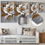 Delicate Marigolds Golden Charm I - Art mural en métal souci, impression traditionnelle en métal-1154708574