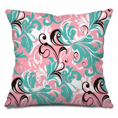 Salmon Swirls Throw Pillow, Illustration  Pillows