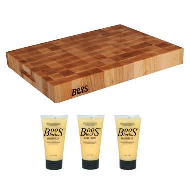 Ruvati, RVA2445CHK, Cutting Boards, Ruvati 17 X 16 X 2 Inch Thick End Grain  American Walnut And Maple Checkered Butcher Block Solid Wood Cutting Board  Rva